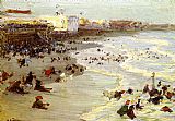 Edward Henry Potthast Famous Paintings - Coney Island